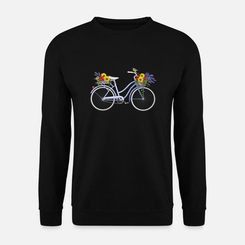 Bicycle with lavender - Unisex Sweatshirt - black