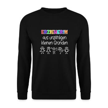 Erzieherin aus unzähligen kleinen Gründen - Unisex Pullover - Schwarz - Vorne - Alina (178cm) & Michal (187cm)