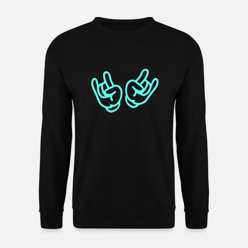 rock hands - Unisex Sweatshirt - black