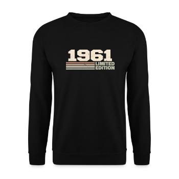 1961 Cadeau Anniversaire 1961 édition limitée 1961 - Sweat-shirt Unisexe - noir - Devant - Alina (178cm) & Michal (187cm)