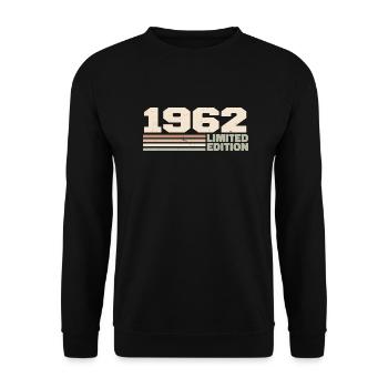 1962 Cadeau Anniversaire 1962 édition limitée 1962 - Sweat-shirt Unisexe - noir - Devant - Alina (178cm) & Michal (187cm)