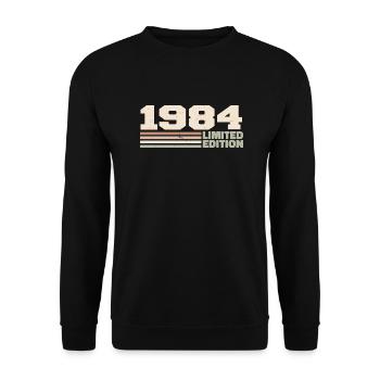 1984 Cadeau Anniversaire 1984 édition limitée 1984 - Sweat-shirt Unisexe - noir - Devant - Alina (178cm) & Michal (187cm)