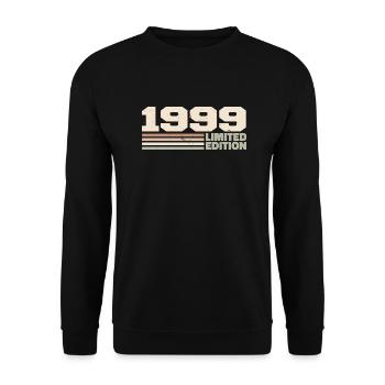 1999 Cadeau Anniversaire 1999 édition limitée 1999 - Sweat-shirt Unisexe - noir - Devant - Alina (178cm) & Michal (187cm)