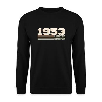 1953 Anniversary Gift 1953 Limited Edition 1953 - Unisex Sweatshirt - black - Front - Alina (178cm) & Michal (187cm)