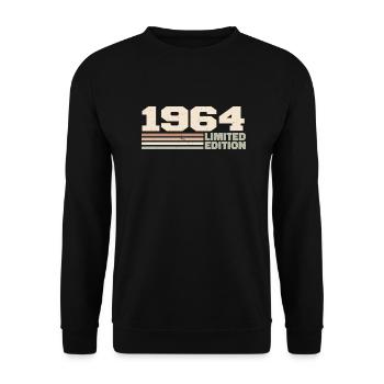 1964 Cadeau Anniversaire 1964 édition limitée 1964 - Sweat-shirt Unisexe - noir - Devant - Alina (178cm) & Michal (187cm)