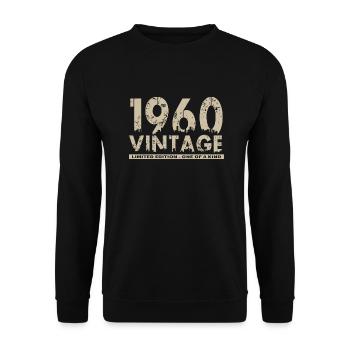 Vintage 1960 Bursdag - One of Kind - Sweat-shirt Unisexe - noir - Devant - Alina (178cm) & Michal (187cm)