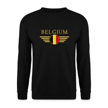 I Love Belgium, Elegance Style Design T-Shirt - Unisex Sweatshirt - black - Front - Alina (178cm) & Michal (187cm)