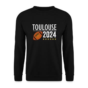 Toulouse Rugby 6 Etoiles Sport Fierté - Sweat-shirt Unisexe - noir - Devant - Alina (178cm) & Michal (187cm)