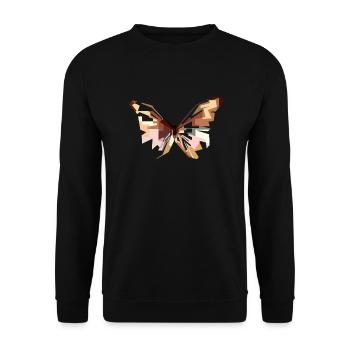 027 PAPILLON2 - Sweat-shirt Unisexe - noir - Devant - Alina (178cm) & Michal (187cm)