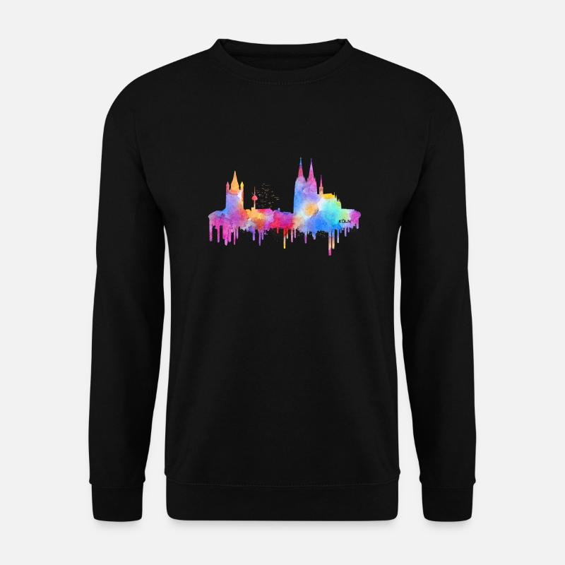 Skyline Köln - Bunt - Unisex Pullover - Schwarz