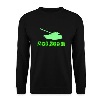 Tank Soldier - Unisex Sweatshirt - black - Front - Alina (178cm) & Michal (187cm)