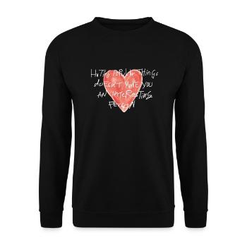 Trendy heart design - Unisex Sweatshirt - black - Front - Alina (178cm) & Michal (187cm)