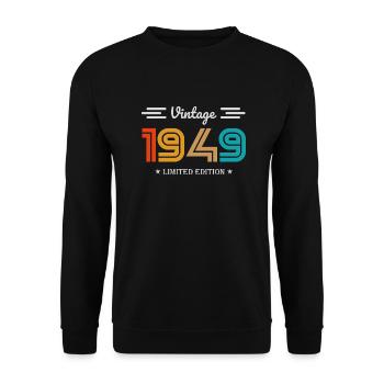 Vintage 1949 limited edition - Unisex Sweatshirt - black - Front - Alina (178cm) & Michal (187cm)