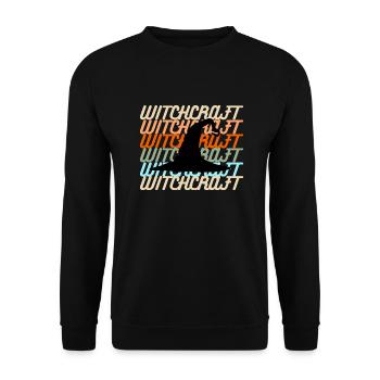 Retro Design Witchcraft and Witch Hat - Unisex Sweatshirt - black - Front - Alina (178cm) & Michal (187cm)