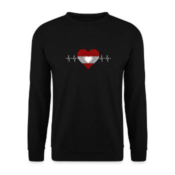 Österreich - Unisex Pullover - Schwarz - Vorne - Alina (178cm) & Michal (187cm)