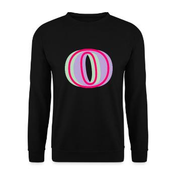 Lettre o multicolore - Sweat-shirt Unisexe - noir - Devant - Alina (178cm) & Michal (187cm)