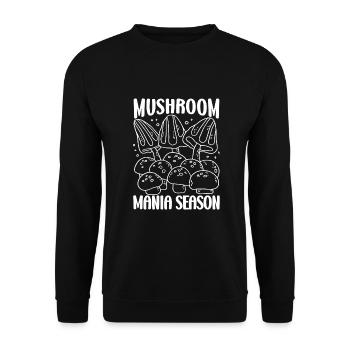 Morilles Mania Saison Champignon - Sweat-shirt Unisexe - noir - Devant - Alina (178cm) & Michal (187cm)
