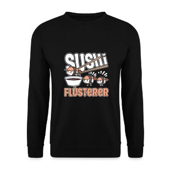 Sushi Liebhaber Sushi Flüsterer Design - Unisex Pullover - Schwarz - Vorne - Alina (178cm) & Michal (187cm)