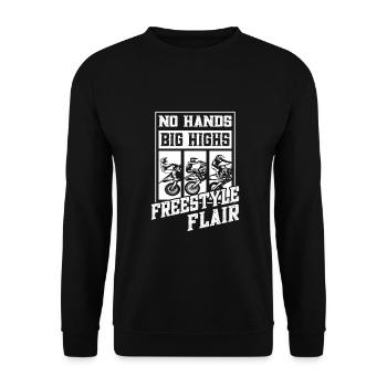 Dirtbike Rider No Hands Big Highs MX Motocross - Sweat-shirt Unisexe - noir - Devant - Alina (178cm) & Michal (187cm)