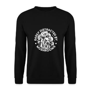 Les morilles facilement distraites par les champignons - Sweat-shirt Unisexe - noir - Devant - Alina (178cm) & Michal (187cm)