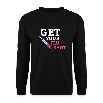 Get Your Flu Shot Caregiver Caregiving - Unisex Sweatshirt - black - Front - Alina (178cm) & Michal (187cm)