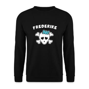 Piratin Frederike Design für Mädchen und Frauen - Unisex Pullover - Schwarz - Vorne - Alina (178cm) & Michal (187cm)