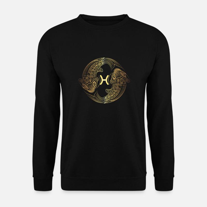 pisces1gold Artboard 1 - Unisex Sweatshirt - black