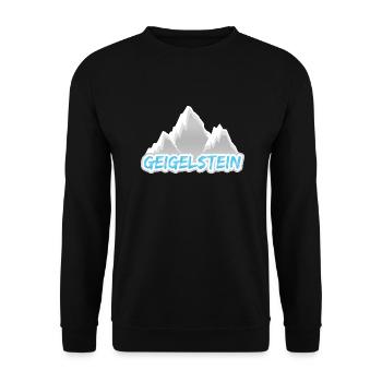 Mount Geigelstein - Unisex Sweatshirt - black - Front - Alina (178cm) & Michal (187cm)
