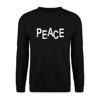 Peace - Paix - Frieden - Pace - Paz - Sweat-shirt Unisexe - noir - Devant - Alina (178cm) & Michal (187cm)