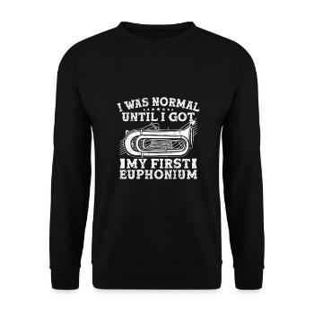 Baryton J’étais normal jusqu’à ce que j’aie mon premier - Sweat-shirt Unisexe - noir - Devant - Alina (178cm) & Michal (187cm)