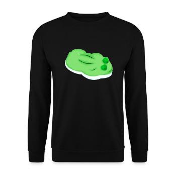 Gummifrosch comic - Unisex Pullover - Schwarz - Vorne - Alina (178cm) & Michal (187cm)