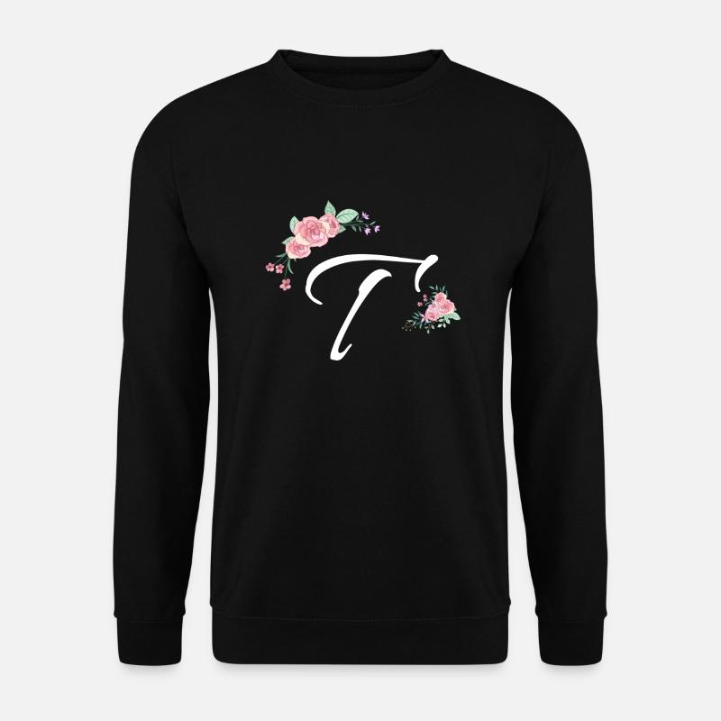 Brief und Blumen - Unisex Pullover - Schwarz