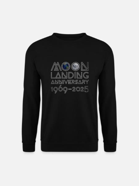 Vintage kleding van Moon Landing 56th Anniversary - Uniseks sweater - zwart