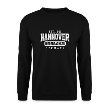 Hannover Niedersachsen - Unisex Pullover - Schwarz - Vorne - Alina (178cm) & Michal (187cm)