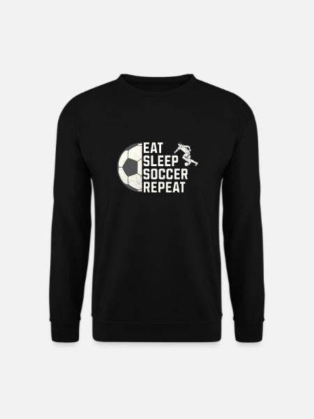 Eat. Sleep. Soccer. Repeat. – Für alle Fußballfans - Unisex Pullover - Schwarz