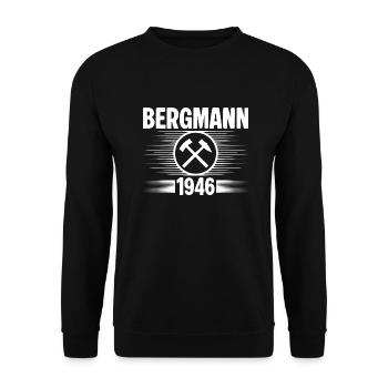 Erzgebirge Bergmann - Unisex Pullover - Schwarz - Vorne - Alina (178cm) & Michal (187cm)