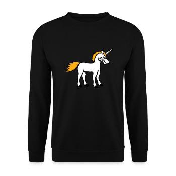 Unicorn Evil Angry Attack Teeth Grinding Sour - Unisex Sweatshirt - black - Front - Alina (178cm) & Michal (187cm)