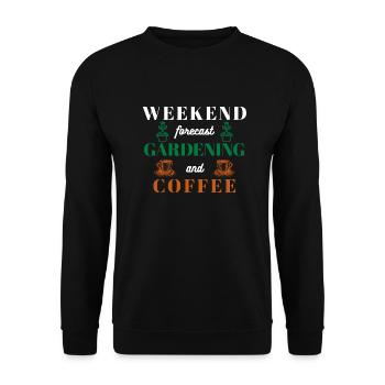 Garten-Spruch - Unisex Pullover - Schwarz - Vorne - Alina (178cm) & Michal (187cm)