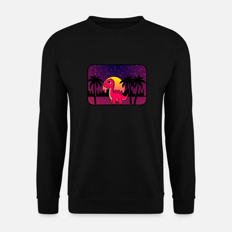 Dino Retro Wave - Unisex Sweatshirt - black