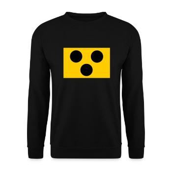 Blind - Blindenzeichen - Unisex Pullover - Schwarz - Vorne - Alina (178cm) & Michal (187cm)