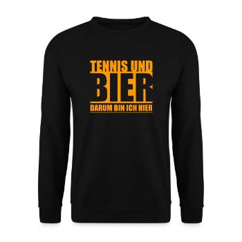 Tennis und Bier - Unisex Pullover - Schwarz - Vorne - Alina (178cm) & Michal (187cm)