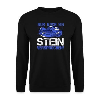 Nur noch ein Stein! - Geologe Petrologie Geologie - Unisex Pullover - Schwarz - Vorne - Alina (178cm) & Michal (187cm)