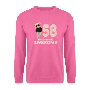 58 Years of being Awesome Teddy Bear - Unisex Pullover - Pink - Vorne