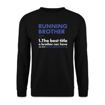 Sport Brother Running - Unisex Sweatshirt - black - Front - Alina (178cm) & Michal (187cm)