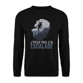 I can't I climbed - Unisex Sweatshirt - black - Front - Alina (178cm) & Michal (187cm)