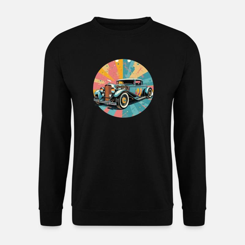 Retro Hot Rod - Unisex Pullover - Schwarz