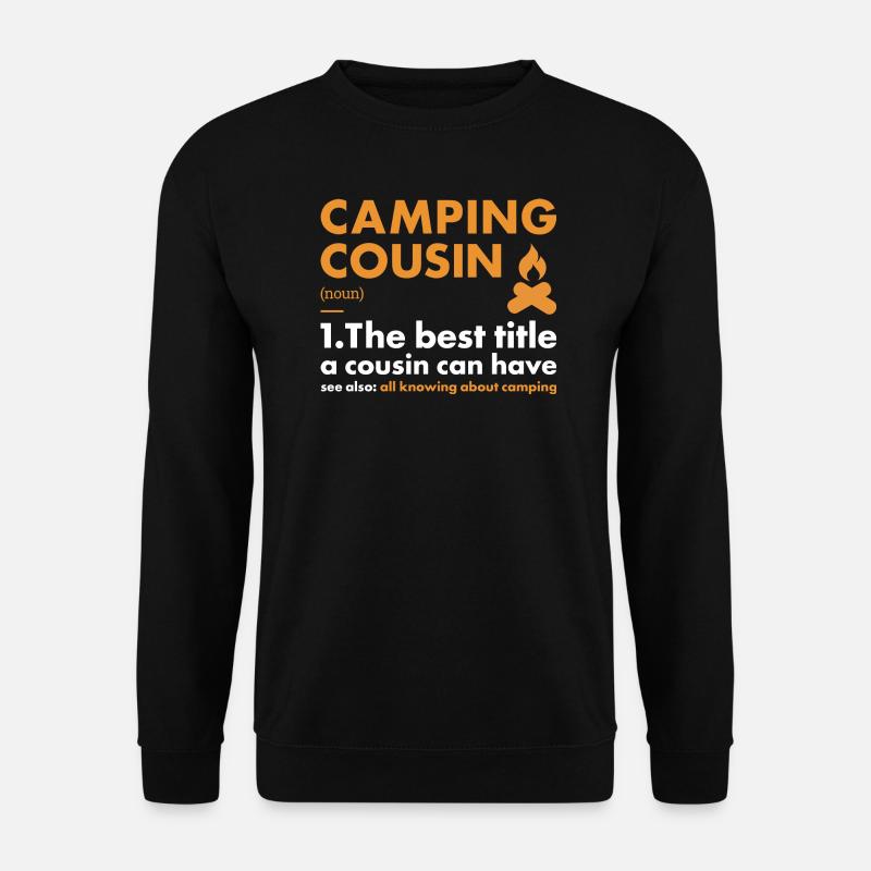 Camper Cousin Definition Camping - Unisex Pullover - Schwarz