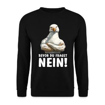 Seabird Avant que vous ne demandiez Non - Sweat-shirt Unisexe - noir - Devant - Alina (178cm) & Michal (187cm)