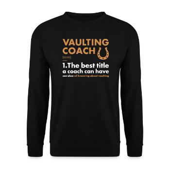 Vaulter Coach Definition Vaulting - Unisex Sweatshirt - black - Front - Alina (178cm) & Michal (187cm)