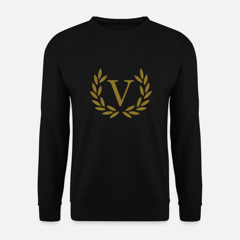 V - Buchstabe - Unisex Pullover - Schwarz
